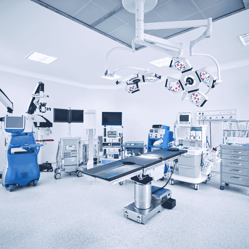 Bloc opératoire équipé pour la chirurgie endocrinienne et viscérale